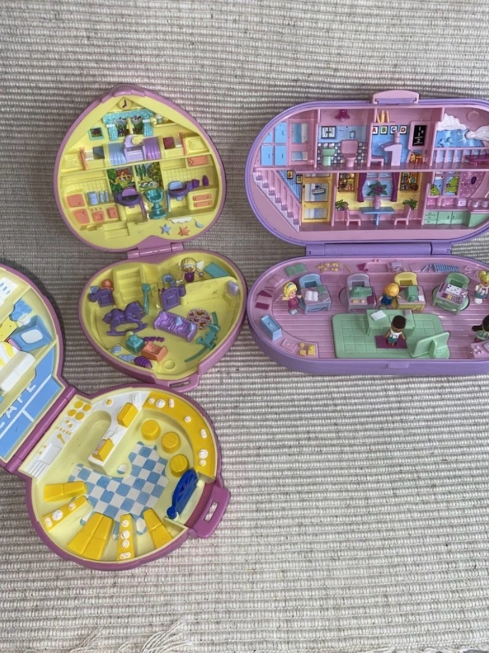 Vintage 1990s Bluebird Toys Polly Pocket Compact Playset Bundle